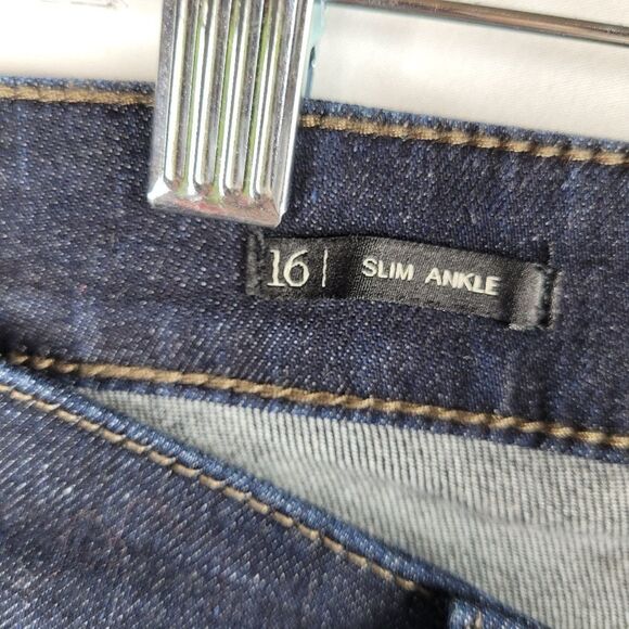 NEW 16 TALBOTS slim ankle Flawless 5 pocket dark wash JEANS 1X NWOT - Picture 9 of 11